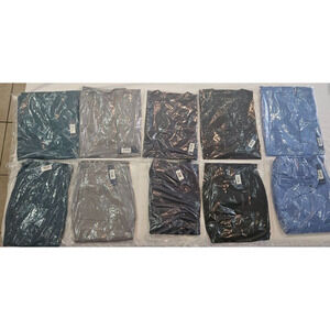 Jaanuu Women's 4-Pocket V-Top & 10-Pocket Scrub Jogger Set (Various Colors)